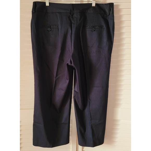 Essentials by Milano Women Plus Size 16 Navy Business Causal Denim Slack Pants - Picture 5 of 11